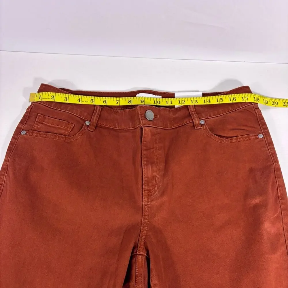 NWT Lane Bryant Signature Fit MidRise Super Stretch Jeans Warm Rust Size 16 1008